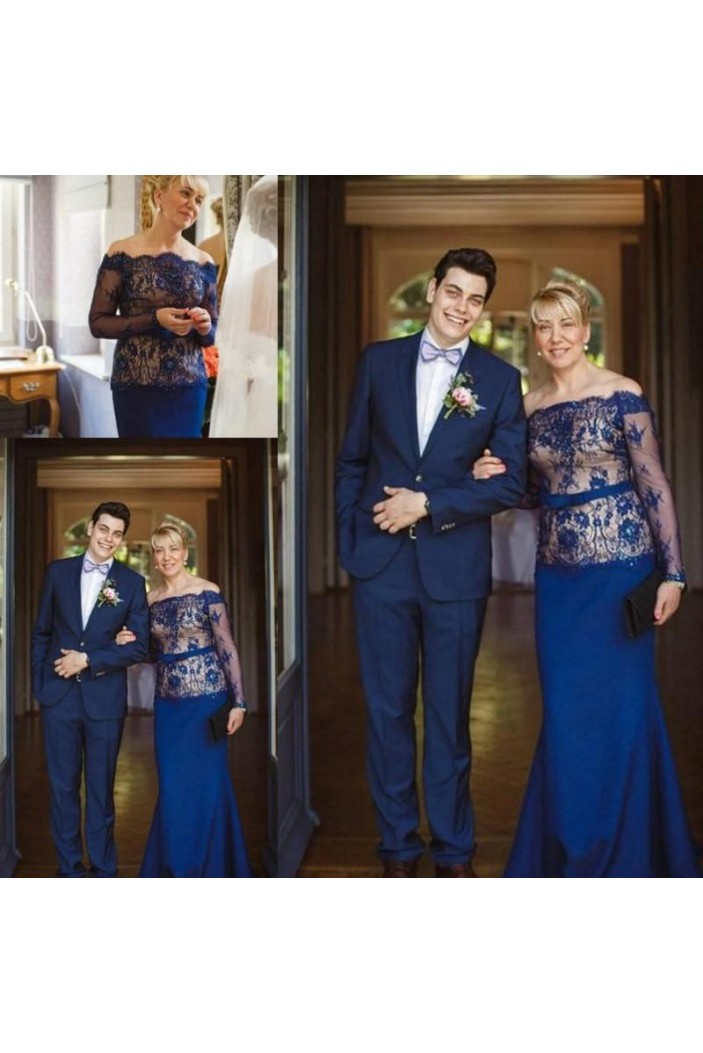 Mermaid Lace Long Sleeves Mother of the Bride Dresses 702033