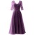 A-Line V-Neck Lace Floor Length Mother of the Bride Dresses 702047