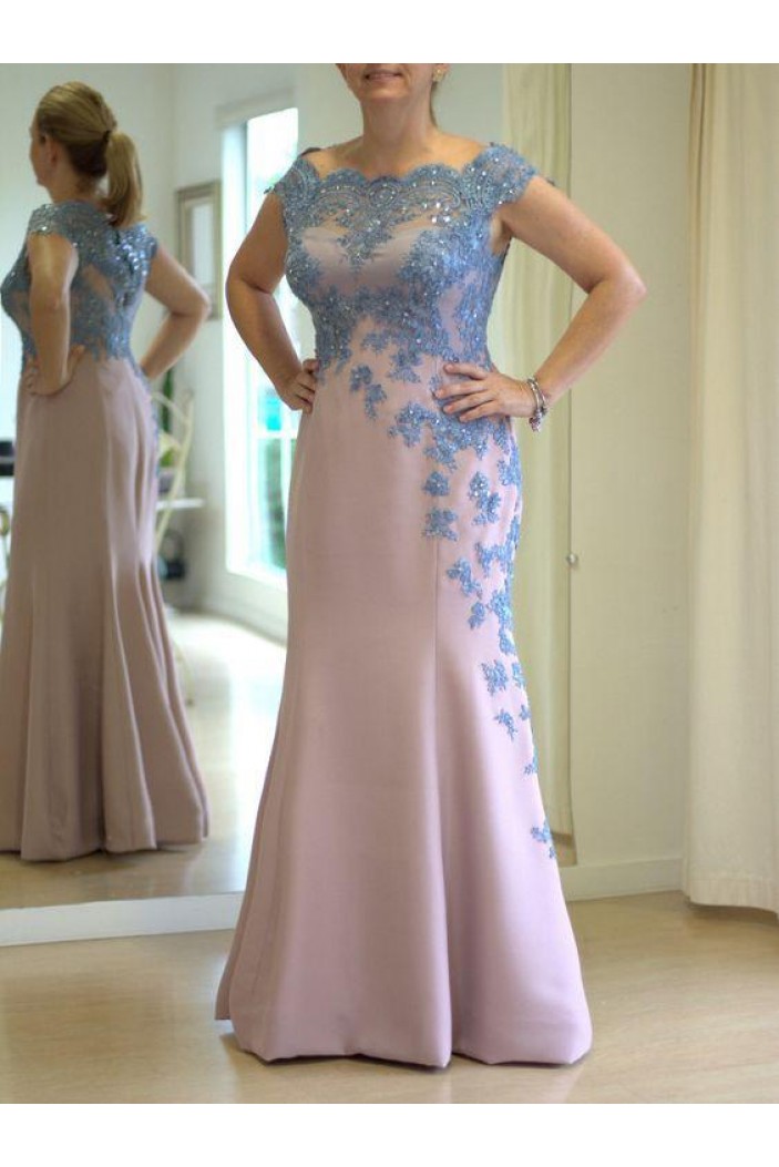 Mermaid Beaded Lace Appliques Mother of the Bride Dresses 702062