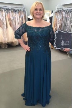 A-Line Chiffon Lace Mother of the Bride Dresses 702067