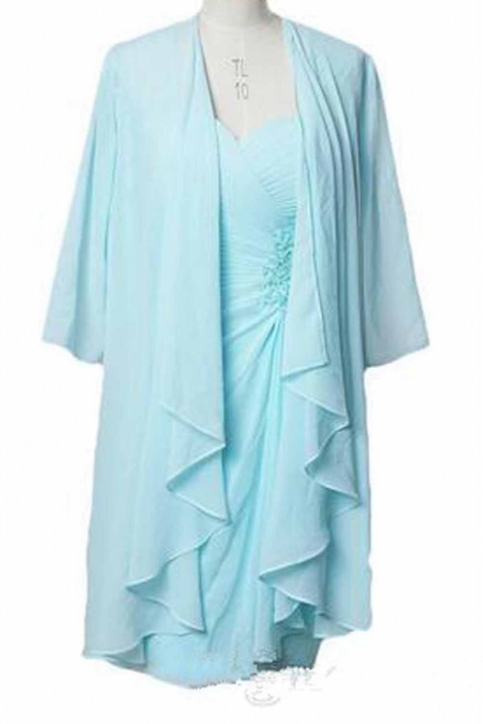 Short Chiffon Lace Mother of the Bride Dresses 702086