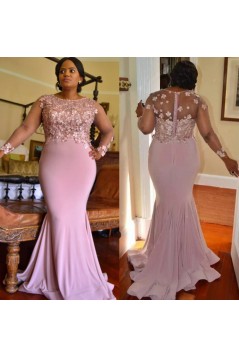 Elegant Mermaid Mother of the Bride Dresses with Sleeves 702102