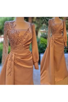 Elegant Beaded Lace Long Sleeves Mother of the Bride Dresses 702118