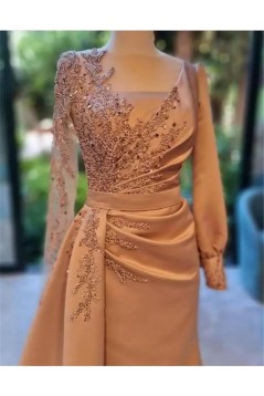 Elegant Beaded Lace Long Sleeves Mother of the Bride Dresses 702118