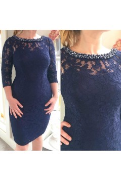 Short Knee Length Lace Mother of the Bride Dresses 702123