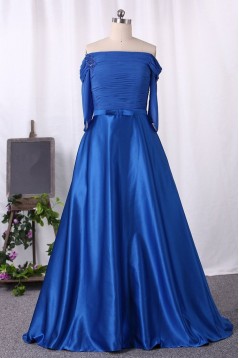 A-Line Off the Shoulder Long Mother of the Bride Dresses 702132