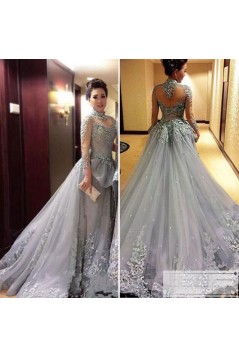 A-Line Lace and Tulle Long Mother of the Bride Dresses 702146