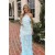 Long Blue Sleeveless Tulle Prom Dresses with Slit 801014