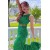 Long Green Two Pieces Sequins Prom Dresses 801039