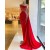 Long Red Beaded Mermaid Prom Dresses 801061