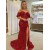 Long Red Sequin Off the Shoulder Prom Dresses 801069