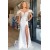 Long White Lace Off the Shoulder Prom Dresses 801093