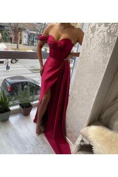 Sexy High Slit Long Prom Dresses 801172