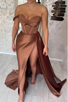 Sexy High Slit Long Prom Dresses 801172