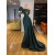 Mermaid Dark Green Beaded Long Prom Dresses 801178