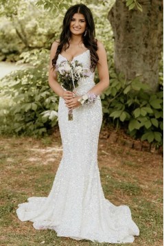 Sparkly Dark Green Sequins Mermaid Sweetheart Long Prom Dresses 801193