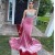 Mermaid Lace Long Pink Prom Dresses 801209