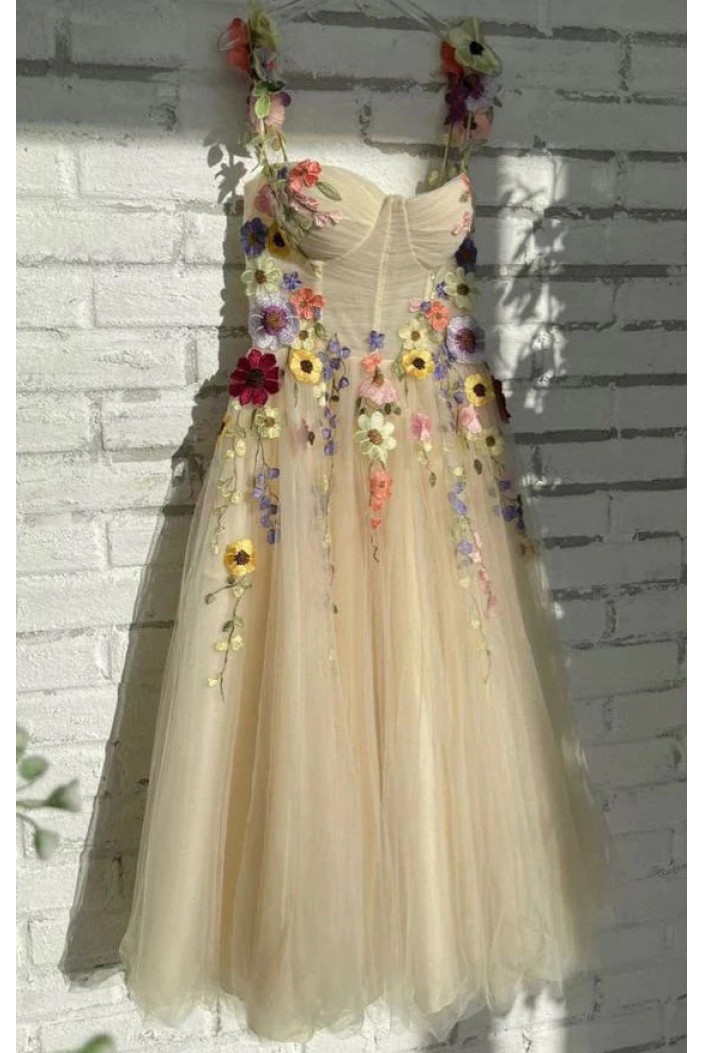 A-Line Tulle and Lace Prom Dresses Homecoming Dresses 801260