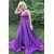 A-Line Spaghetti Straps Long Purple Prom Dresses 801285
