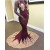 Mermaid Burgundy Lace Long Prom Dresses 801321