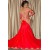 Mermaid Red Long Sleeves Lace Long Prom Dresses 801336