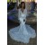 Mermaid Deep V Neck Long White Prom Dresses 801345