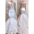 Mermaid Long White One Shoulder Lace Appliques Prom Dresses 801347