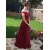 A-Line Off the Shoulder Long Prom Dresses 801385
