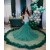 Long Green Mermaid Deep V Neck Beaded Prom Dresses 801391