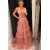 A-Line Off the Shoulder Long Tulle Prom Dresses 801413