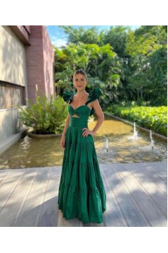 A-Line Long Green Prom Dresses 801420