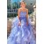 Lavender Spaghetti Straps Long Prom Dresses 801423