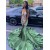 Long Green Mermaid Beaded Prom Dresses 801430