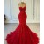 Long Red Mermaid Sweetheart Lace Prom Dresses 801482