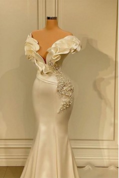 Mermaid Off the Shoulder Long Prom Dresses 801495