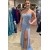 Long Blue Sequins Spaghetti Straps Prom Dresses 801506