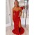 Long Red Mermaid Sequins Prom Dresses 801507
