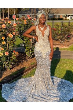 Mermaid Beaded Sparkle Long Prom Dresses 801524