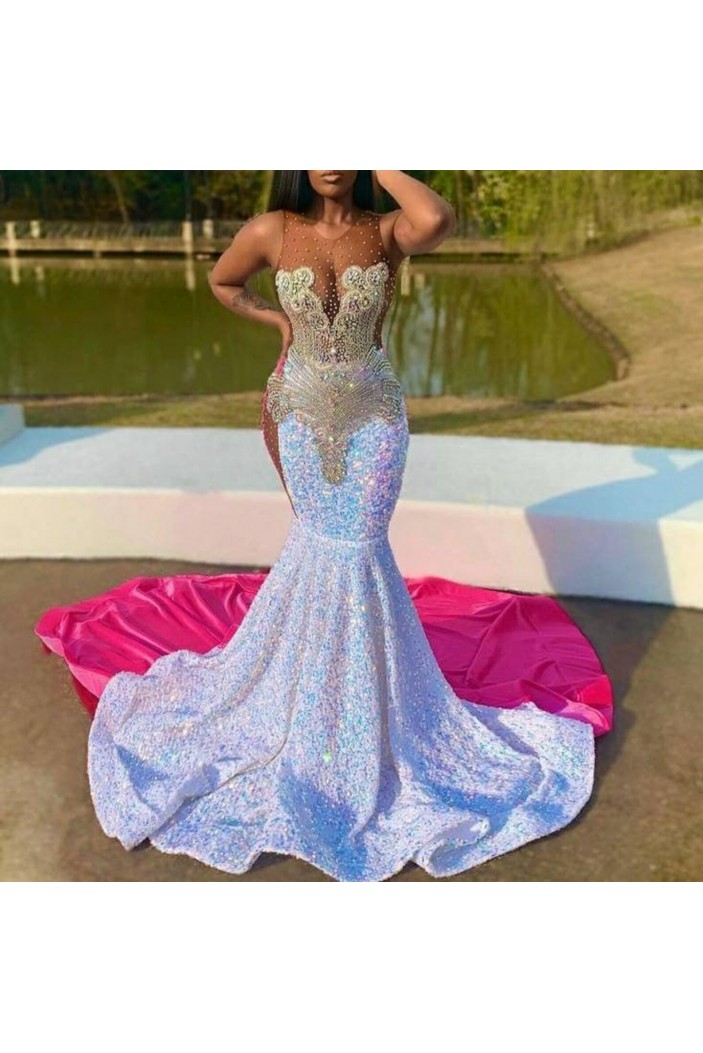Mermaid Beaded Long Prom Dresses 801529