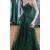 A-Line Long Green Lace and Tulle Spaghetti Straps Prom Dresses 801552