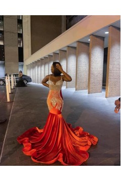 Mermaid Beaded Long Prom Dresses 801567