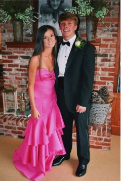 Long Pink Sweetheart Prom Dresses 801582