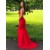 Elegant Long Red Mermaid Prom Dresses Formal Evening Gowns 901009