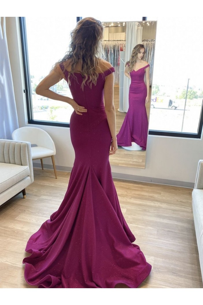 Mermaid Long Purple Prom Dresses Formal Evening Gowns 901024