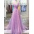 A-Line Sparkly Tulle Long Prom Dresses Formal Evening Gowns 901030