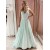 A-Line Chiffon and Lace Long Prom Dresses Formal Evening Gowns 901041