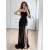 Long Black Sheath Prom Dresses Formal Evening Gowns 901043