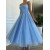 A-Line Blue Sparkle Tulle Prom Dresses Formal Evening Gowns 901059