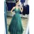 A-Line Sparkle Tulle Long Green Prom Dresses Formal Evening Gowns 901066