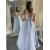 A-Line Lace and Tulle Long Prom Dresses Formal Evening Gowns 901098